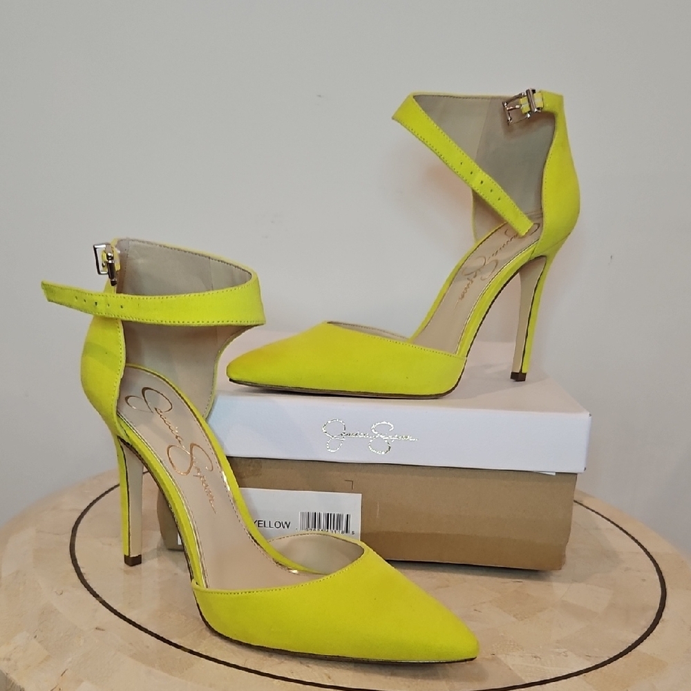 Jessica Simpson Neon Yellow Heels